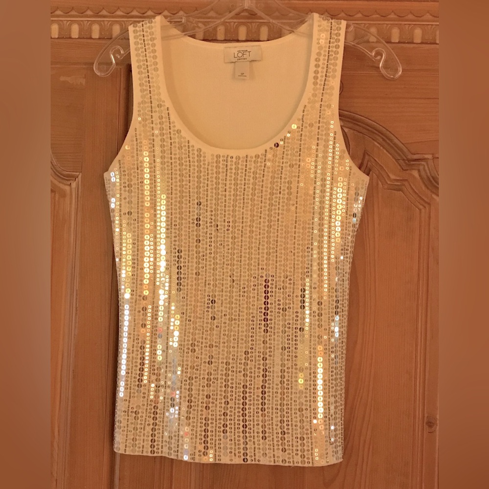 LOFT sequined top